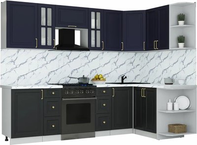 Кухонный гарнитур Интерлиния Мила Шато 1.5x2.7 PR - фото