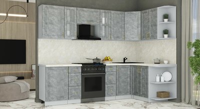 Кухонный гарнитур Интерлиния Мила Шато 1.5x2.7 PR