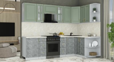 Кухонный гарнитур Интерлиния Мила Шато 1.5x2.7 PR