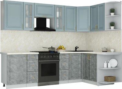 Кухонный гарнитур Интерлиния Мила Шато 1.5x2.7 PR - фото