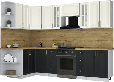 Кухонный гарнитур Интерлиния Мила Шато 1.5x2.8 LV - фото