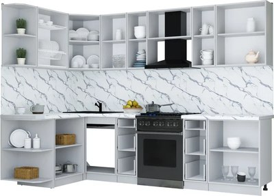 Кухонный гарнитур Интерлиния Мила Шато 1.5x2.8 LV