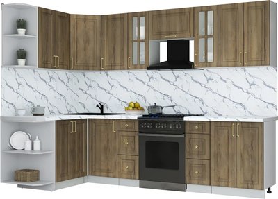 Кухонный гарнитур Интерлиния Мила Шато 1.5x2.8 LV - фото
