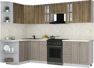Кухонный гарнитур Интерлиния Мила Шато 1.5x2.8 LV - фото