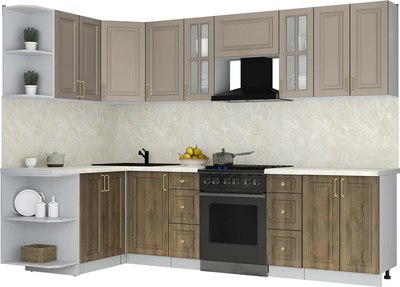 Кухонный гарнитур Интерлиния Мила Шато 1.5x2.8 LV - фото