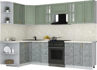 Кухонный гарнитур Интерлиния Мила Шато 1.5x2.8 LV - фото