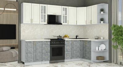 Кухонный гарнитур Интерлиния Мила Шато 1.5x2.8 PR