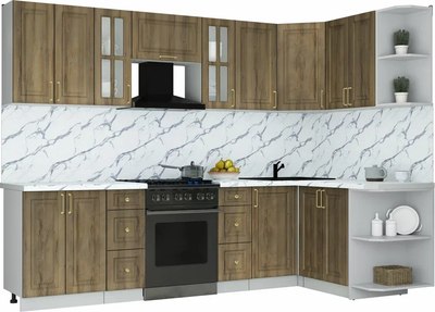 Кухонный гарнитур Интерлиния Мила Шато 1.5x2.8 PR - фото