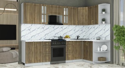 Кухонный гарнитур Интерлиния Мила Шато 1.5x2.8 PR