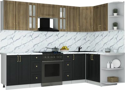 Кухонный гарнитур Интерлиния Мила Шато 1.5x2.8 PR - фото