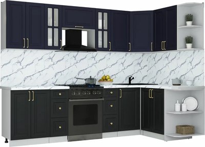 Кухонный гарнитур Интерлиния Мила Шато 1.5x2.8 PR - фото