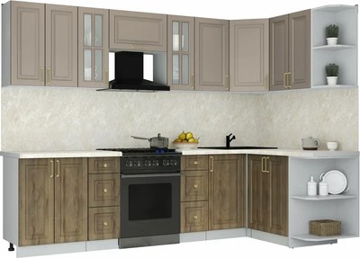 Кухонный гарнитур Интерлиния Мила Шато 1.5x2.8 PR - фото
