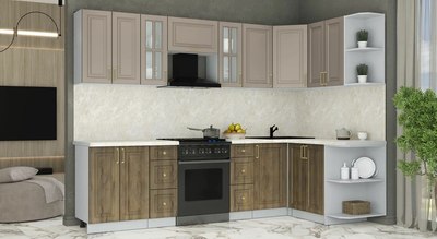 Кухонный гарнитур Интерлиния Мила Шато 1.5x2.8 PR