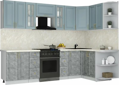 Кухонный гарнитур Интерлиния Мила Шато 1.5x2.8 PR - фото