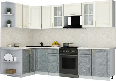 Кухонный гарнитур Интерлиния Мила Шато 1.5x2.9 LV - фото