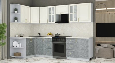 Кухонный гарнитур Интерлиния Мила Шато 1.5x2.9 LV