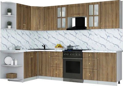 Кухонный гарнитур Интерлиния Мила Шато 1.5x2.9 LV - фото