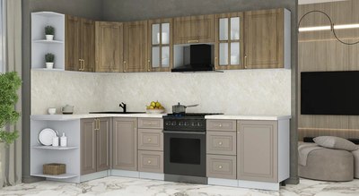 Кухонный гарнитур Интерлиния Мила Шато 1.5x2.9 LV