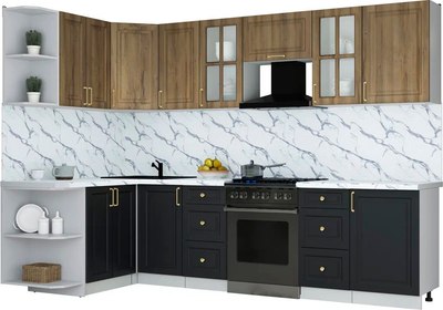 Кухонный гарнитур Интерлиния Мила Шато 1.5x2.9 LV - фото