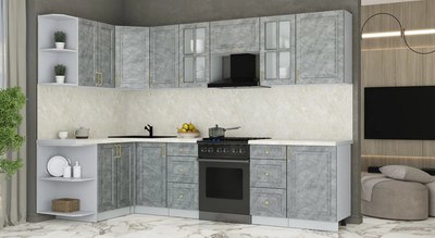 Кухонный гарнитур Интерлиния Мила Шато 1.5x2.9 LV