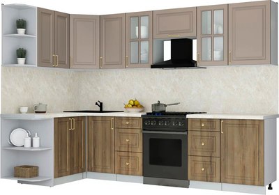 Кухонный гарнитур Интерлиния Мила Шато 1.5x2.9 LV - фото