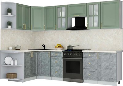 Кухонный гарнитур Интерлиния Мила Шато 1.5x2.9 LV - фото