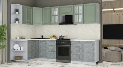 Кухонный гарнитур Интерлиния Мила Шато 1.5x2.9 LV