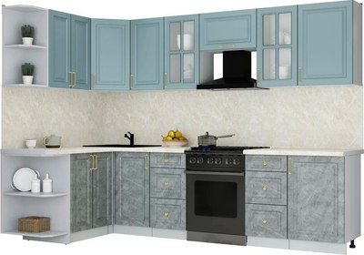 Кухонный гарнитур Интерлиния Мила Шато 1.5x2.9 LV - фото