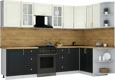 Кухонный гарнитур Интерлиния Мила Шато 1.5x2.9 PR - фото