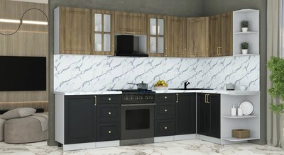 Кухонный гарнитур Интерлиния Мила Шато 1.5x2.9 PR