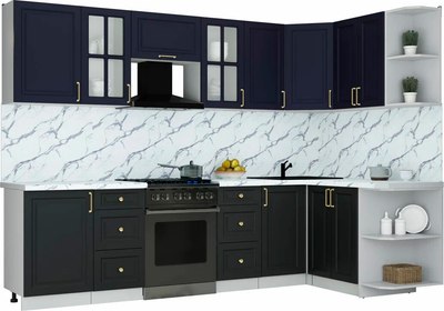 Кухонный гарнитур Интерлиния Мила Шато 1.5x2.9 PR - фото