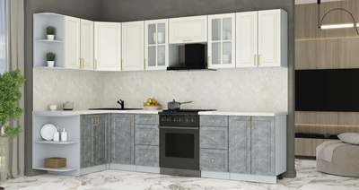 Кухонный гарнитур Интерлиния Мила Шато 1.5x3.0 LV