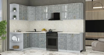 Кухонный гарнитур Интерлиния Мила Шато 1.5x3.0 LV