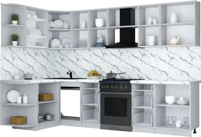 Кухонный гарнитур Интерлиния Мила Шато 1.5x3.0 LV