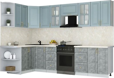 Кухонный гарнитур Интерлиния Мила Шато 1.5x3.0 LV - фото