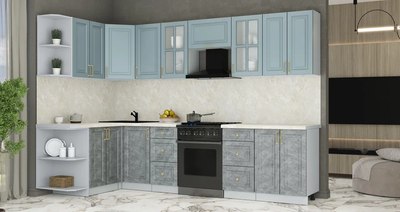 Кухонный гарнитур Интерлиния Мила Шато 1.5x3.0 LV