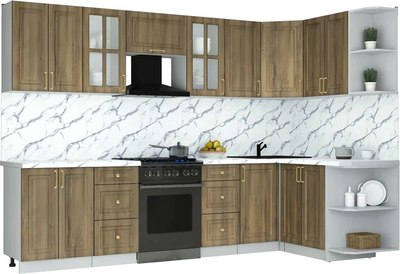 Кухонный гарнитур Интерлиния Мила Шато 1.5x3.0 PR - фото