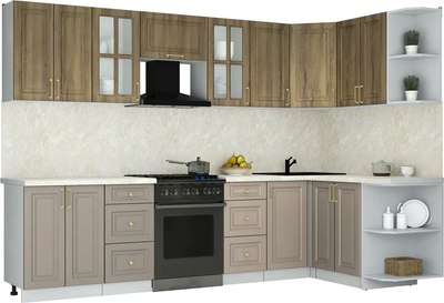 Кухонный гарнитур Интерлиния Мила Шато 1.5x3.0 PR - фото