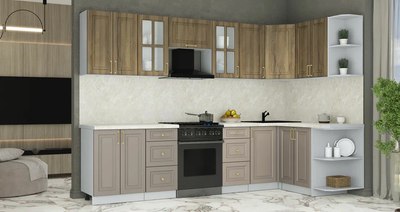 Кухонный гарнитур Интерлиния Мила Шато 1.5x3.0 PR