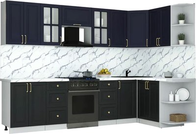 Кухонный гарнитур Интерлиния Мила Шато 1.5x3.0 PR - фото