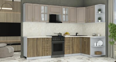 Кухонный гарнитур Интерлиния Мила Шато 1.5x3.0 PR