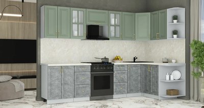 Кухонный гарнитур Интерлиния Мила Шато 1.5x3.0 PR