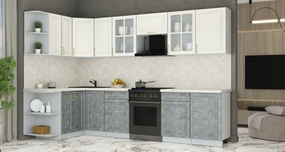 Кухонный гарнитур Интерлиния Мила Шато 1.5x3.1 LV