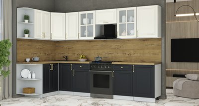 Кухонный гарнитур Интерлиния Мила Шато 1.5x3.1 LV