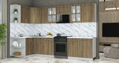 Кухонный гарнитур Интерлиния Мила Шато 1.5x3.1 LV