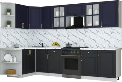 Кухонный гарнитур Интерлиния Мила Шато 1.5x3.1 LV - фото