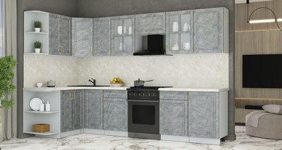 Кухонный гарнитур Интерлиния Мила Шато 1.5x3.1 LV