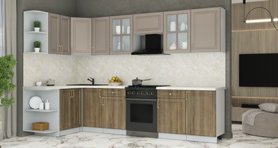 Кухонный гарнитур Интерлиния Мила Шато 1.5x3.1 LV