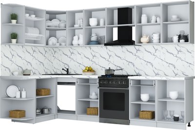 Кухонный гарнитур Интерлиния Мила Шато 1.5x3.1 LV