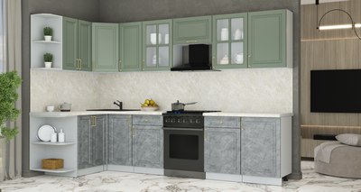 Кухонный гарнитур Интерлиния Мила Шато 1.5x3.1 LV